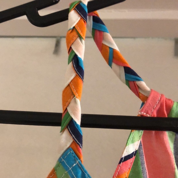 Red Camel colorful striped faux halter babydoll top- size M- NWT - Picture 4 of 7